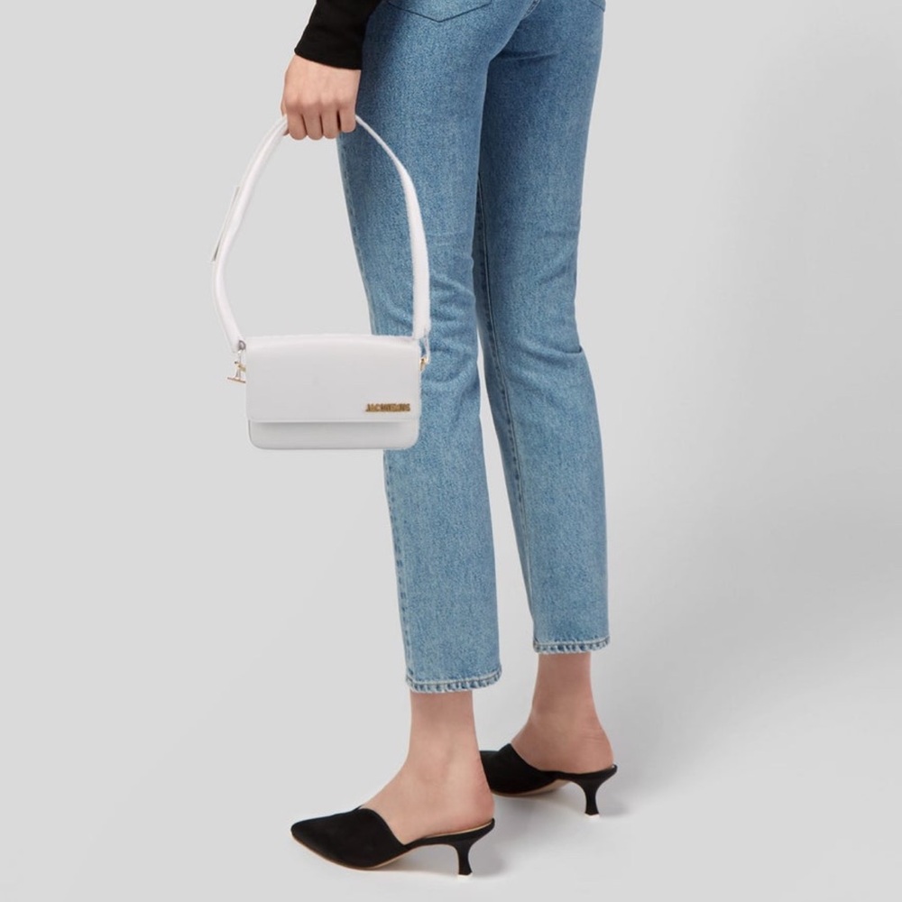 Jacquemus White and Gold Mini Bag with Flap Closure - Picture 2 of 10